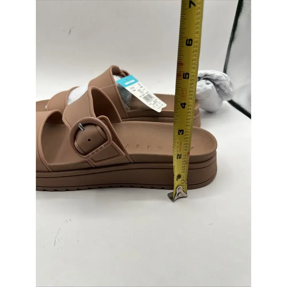 Reef Vista Capri Sandals Womens Slide Double Strap Comfort Sz US 10 Tan Brown - Picture 10 of 10